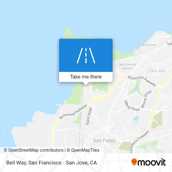 Bell Way map