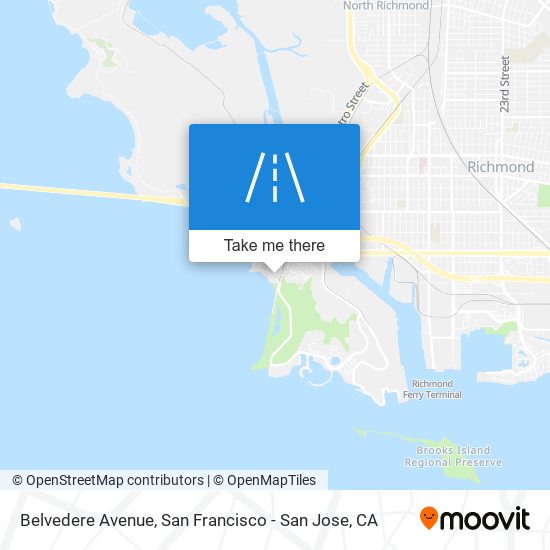 Belvedere Avenue map