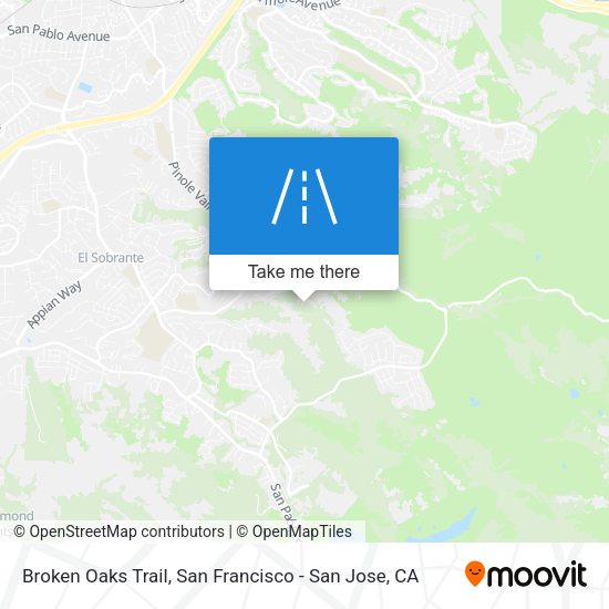 Broken Oaks Trail map