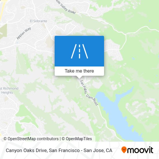Canyon Oaks Drive map