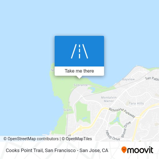Mapa de Cooks Point Trail