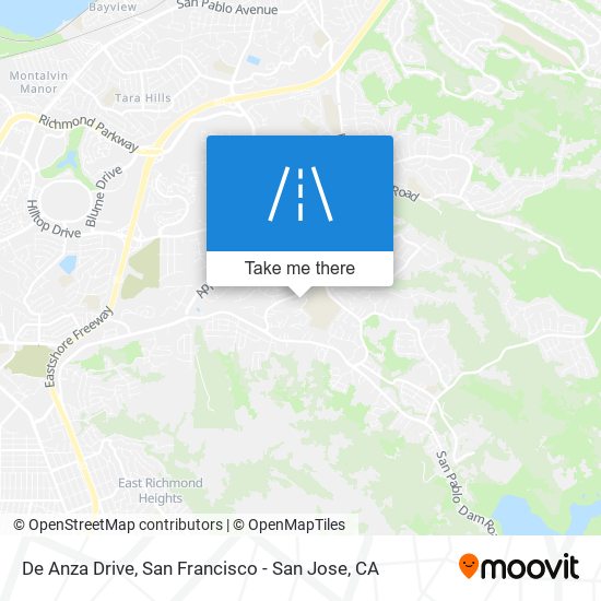 De Anza Drive map