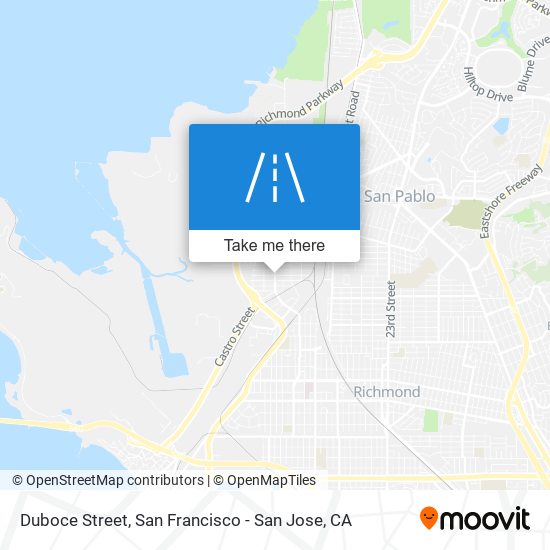 Mapa de Duboce Street