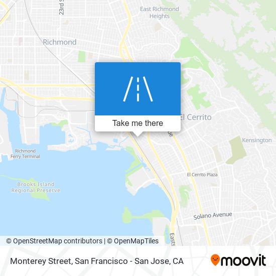 Monterey Street map