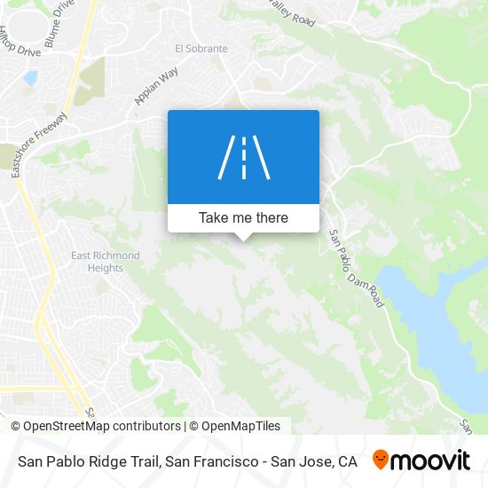 San Pablo Ridge Trail map