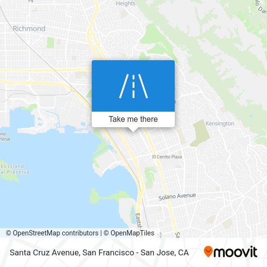 Santa Cruz Avenue map