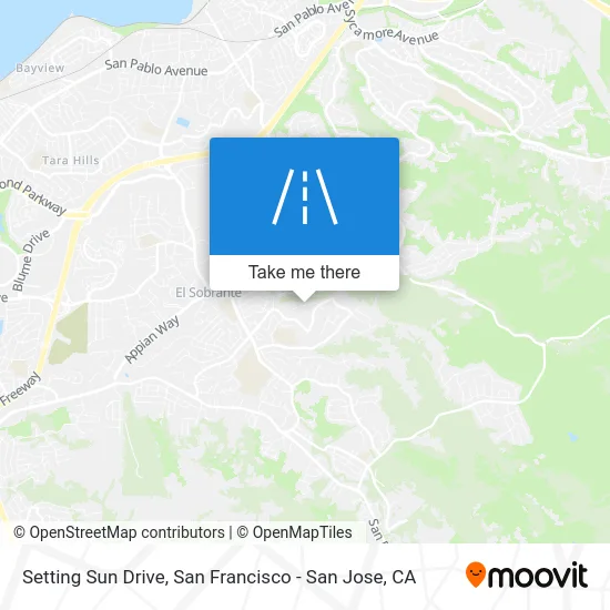 Setting Sun Drive map