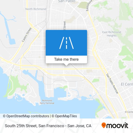 South 25th Street map
