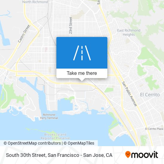 South 30th Street map