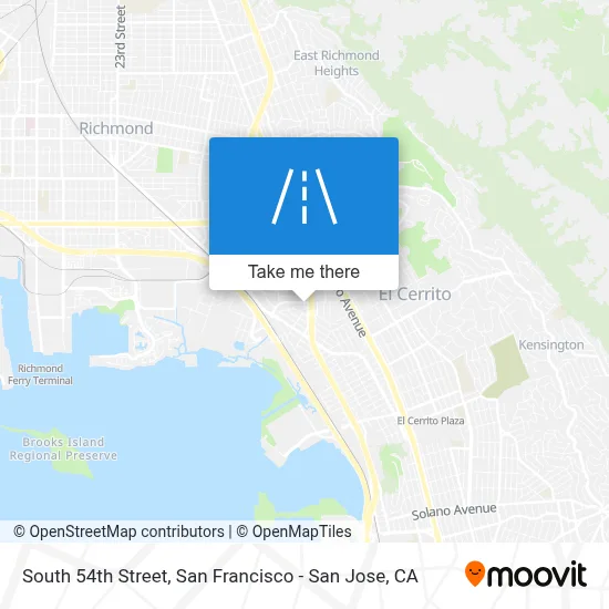 South 54th Street map