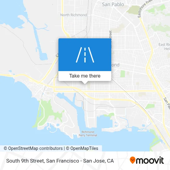 South 9th Street map