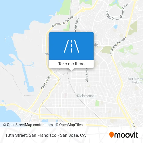 13th Street map