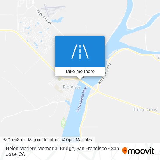 Helen Madere Memorial Bridge map