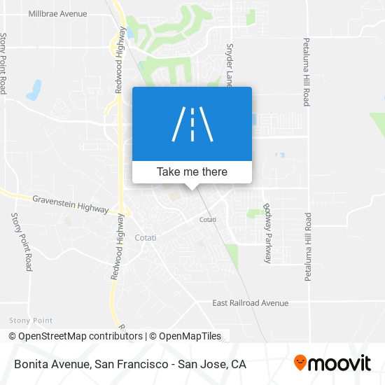 Bonita Avenue map