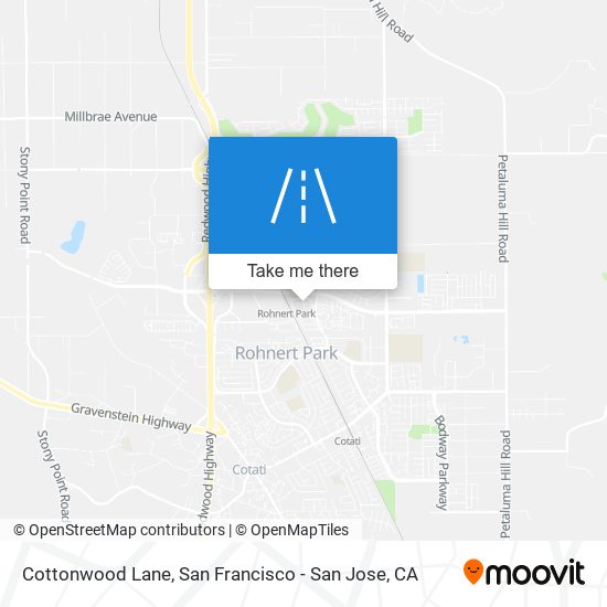 Cottonwood Lane map