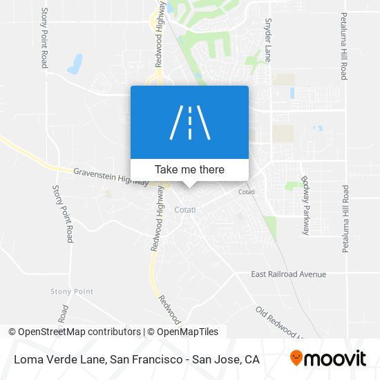 Loma Verde Lane map