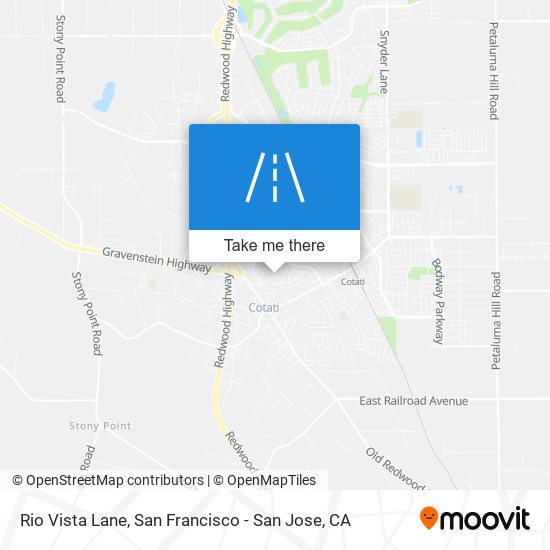 Rio Vista Lane map