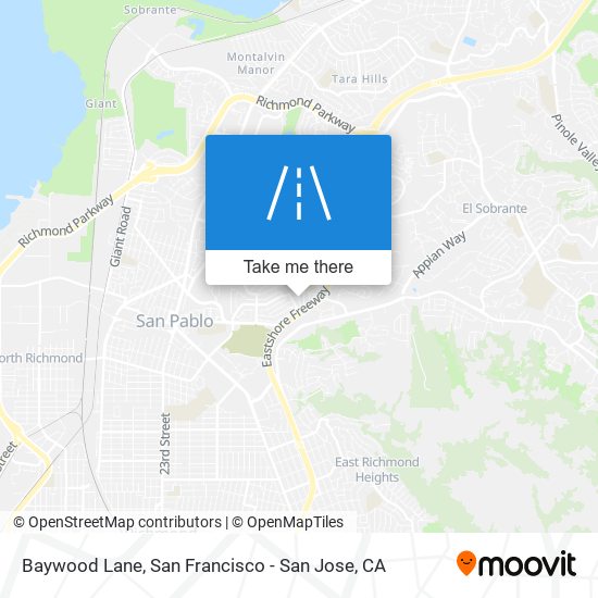 Baywood Lane map