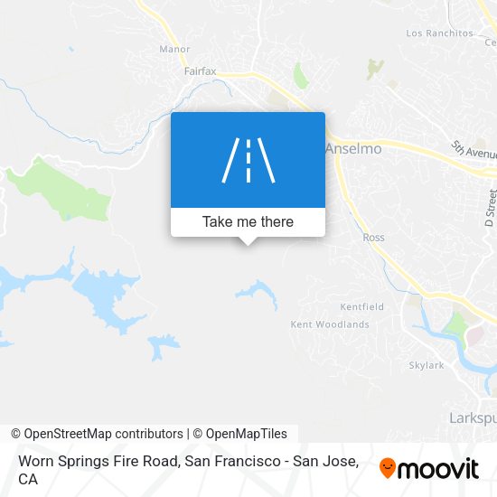 Worn Springs Fire Road map