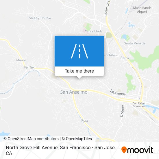 North Grove Hill Avenue map
