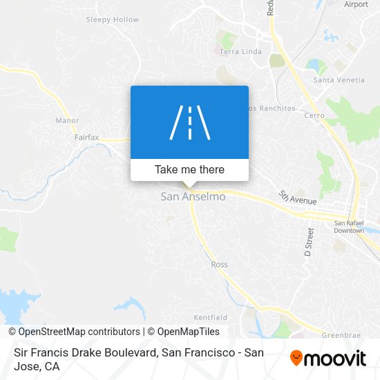 Mapa de Sir Francis Drake Boulevard