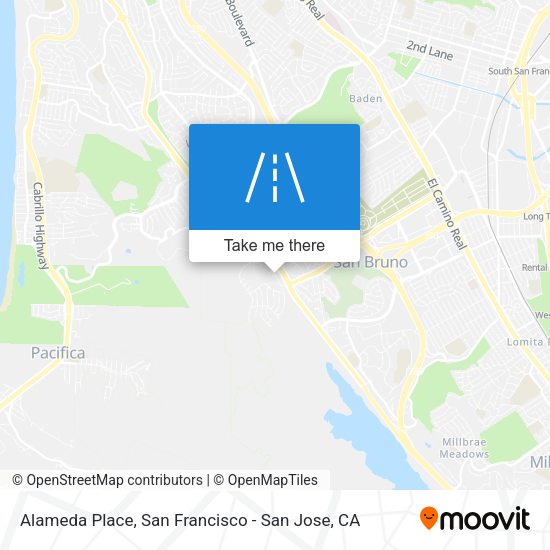 Alameda Place map