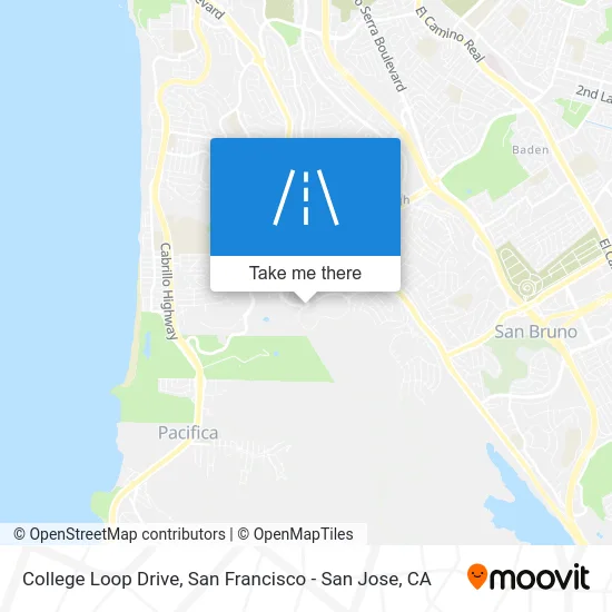 College Loop Drive map