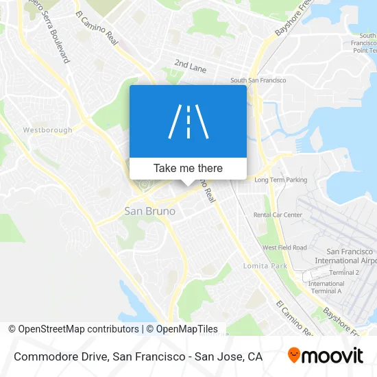 Commodore Drive map