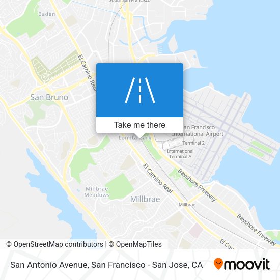Mapa de San Antonio Avenue