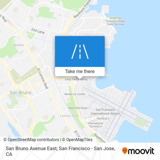 San Bruno Avenue East map