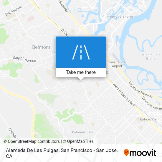 Alameda De Las Pulgas map
