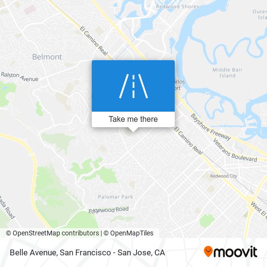 Belle Avenue map