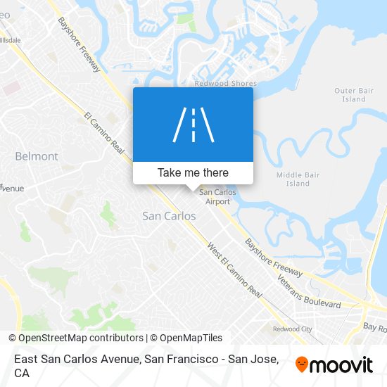 East San Carlos Avenue map