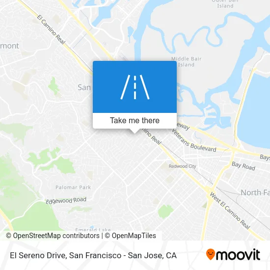 El Sereno Drive map