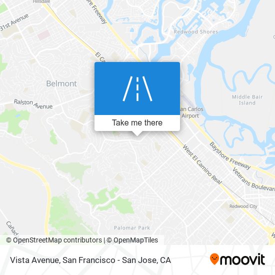 Vista Avenue map