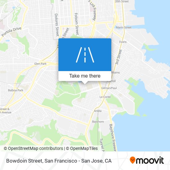 Mapa de Bowdoin Street