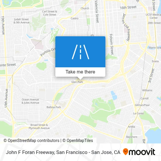 John F Foran Freeway map