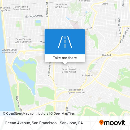 Mapa de Ocean Avenue