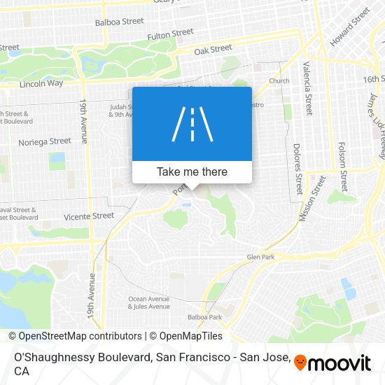 O'Shaughnessy Boulevard map