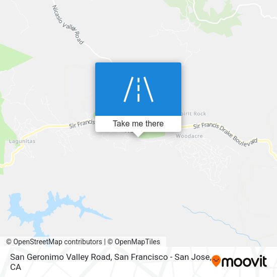 San Geronimo Valley Road map