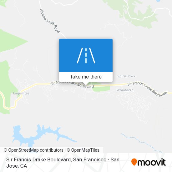 Sir Francis Drake Boulevard map