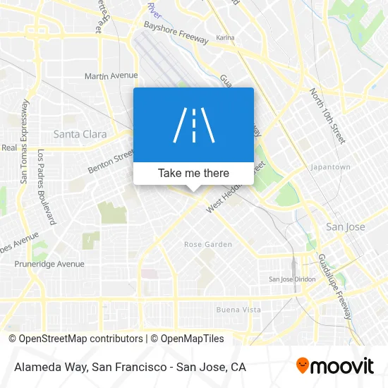 Alameda Way map