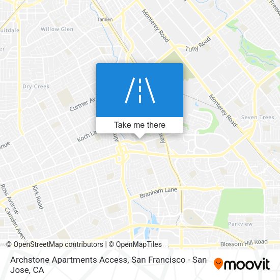 Mapa de Archstone Apartments Access