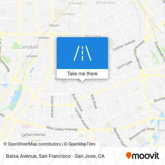 Balsa Avenue map