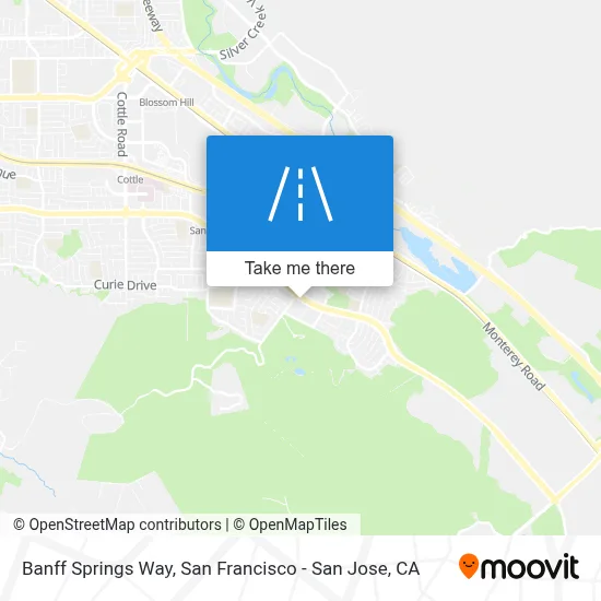 Banff Springs Way map