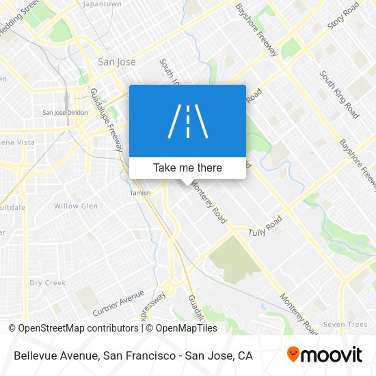 Mapa de Bellevue Avenue