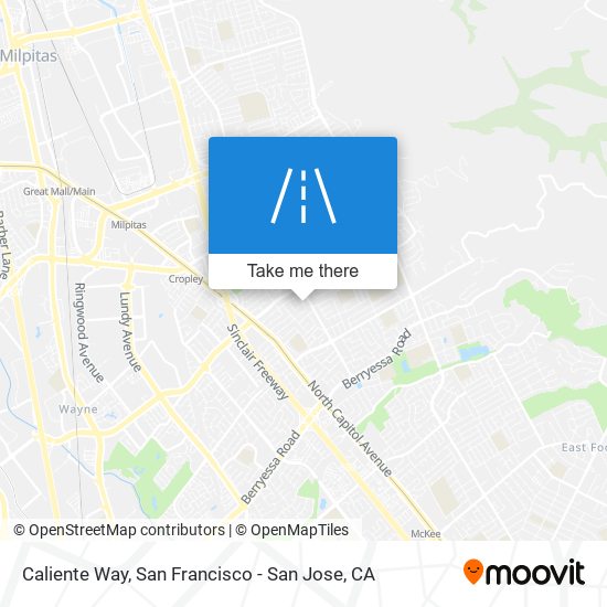 Caliente Way map