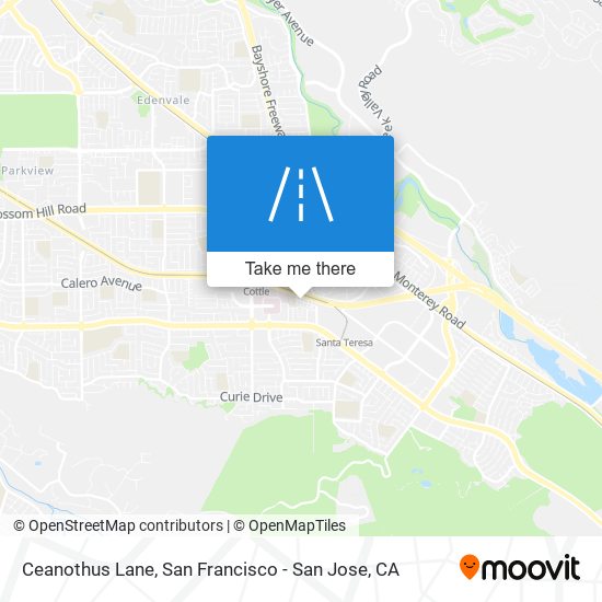 Ceanothus Lane map