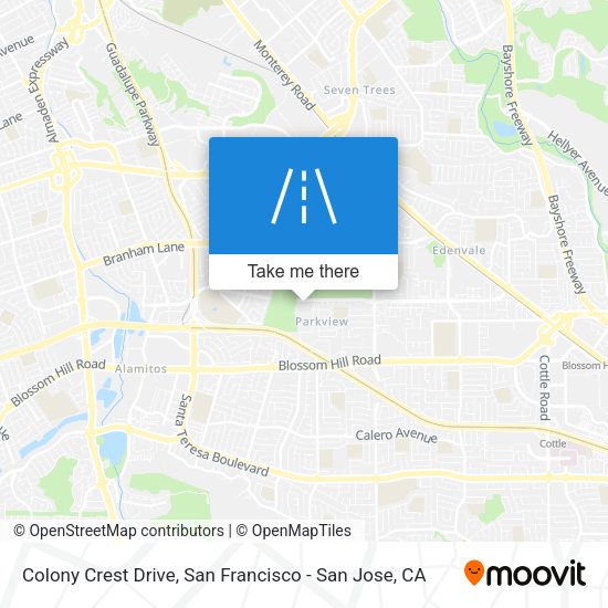 Colony Crest Drive map
