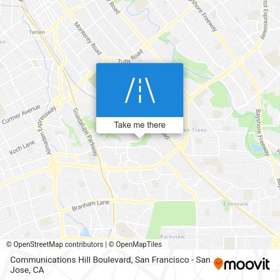Mapa de Communications Hill Boulevard